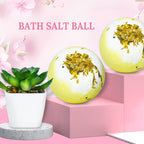 Everythingifts Golden Sunflower spa gift set with aroma candle, bath salts, and succulent