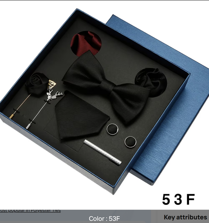 Everythingifts Classic Black Bow Tie Gift Set
